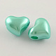 ABS Plastic Imitation Pearl Heart Beads MACR-S262-A33-1