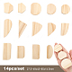 Moldes con mango de madera para hacer tazas de porcelana WOOD-WH0124-10-2