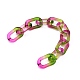 Handmade Two Tone Transparent Acrylic Cable Chains AJEW-JB00840-01-2