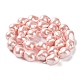 Electroplated Shell Pearl Beads Strands BSHE-G035-01B-03-2