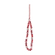Rondelle Glass & Polymer Clay Rhinestone Beads Phone Hand Strap Chains HJEW-JM00877-03-1