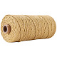 工芸品の編み物用の綿糸  小麦  3mm  約109.36ヤード（100m）/ロール KNIT-PW0001-01-39-1