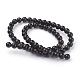 Natural Obsidian Beads Strands X-G-G099-6mm-24-2