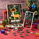パンダホール エリート 50 個 10 スタイル クリスマス テーマ不透明樹脂カボション  クリスマスツリー  ミックスカラー  24~30x19~29x4.5~9mm  5個/スタイル RESI-PH0002-08-2