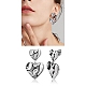 Серьги-гвоздики в форме кованого сердца из нержавеющей стали 304 JE1119B-8