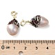 Décorations pendantes en perles baroques naturelles PEAR-M012-06G-3