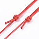 Fabrication de collier de corde de polyester ciré coréen réglable AJEW-JB00493-04-3
