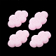手作り樹脂クレイカボション  言葉の天使と雲します。  ピンク  24~26x15~16x5mm CLAY-T013-11C-1