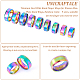 Unicraftale 18 pz 9 stili anelli di barretta a fascia larga in acciaio al titanio per donna uomo RJEW-UN0002-53M-5