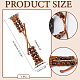 Natural Tiger Eye Round Braided Bead Watch Band AJEW-WH0312-86A-2