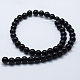 Brins de perles d'onyx noir naturel X-G-P369-01-8mm-2