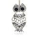 Antique Silver Alloy Owl Big Pendants ALRI-J037-01AS-2