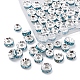 60 pièce de perles d'espacement en strass en laiton de 3 styles RB-FS0001-04-4