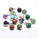 Palm Platinum Plated Brass Natural & Synthetic Mixed Stone Pendants G-F228-02-RS-1