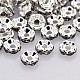 Brass Rhinestone Spacer Beads RB-A014-L6mm-12S-1