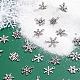 SUNNYCLUE 1 Box 120pcs 12 Styles Silver Snowflake Charm Christmas Winter Metal Pendants Bulk Antique Snowflake Charm Vintage Christmas Pendants for Jewelry Making Charms DIY Necklace Bracelet TIBE-SC0001-63-4