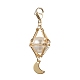 Decorazioni pendenti con perle di conchiglia in ottone HJEW-JM01816-02-1