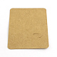 長方形形状厚紙のピアスディスプレイカード  キャメル  70x50x0.5mm CDIS-Q001-41-2