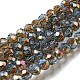 Electroplate Glass Faceted Rondelle Beads Strands EGLA-D020-4x3mm-54-4