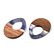 Pendenti in resina trasparente e legno di noce RESI-ZX017-47-2