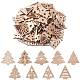 100 pz albero di natale incompiuto ornamenti in legno WOCR-CJ0001-01-1