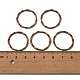 チベット風フレームコネクター  サークルフレーム  カドミウムフリー＆ニッケルフリー＆鉛フリー  赤銅色  22x1.5mm  内径約18.5mm PALLOY-A017-R-FF-4
