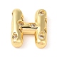 Кулон из латуни с прозрачным кубическим цирконием KK-Z046-01G-H-1