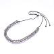Brass Micro Pave Cubic Zirconia Chain Necklaces NJEW-F167-01B-1