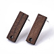 Fornituras de aretes de madera de nogal MAK-N033-009-2