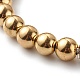 Set di braccialetti elastici con pietre preziose rotonde e perline placcate BJEW-JB06409-01-10