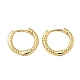 Текстурированные латунные серьги-кольца EJEW-A132-13G-4