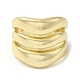 Brass Open Cuff Rings RJEW-Q778-06G-2