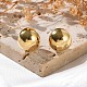 Серьги-кольца из нержавеющей стали 304 с ионным покрытием (IP) EJEW-C124-01E-G-1