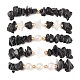 Ensemble de bracelets extensibles en obsidienne naturelle BJEW-JB09551-03-2