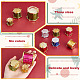 Ahadermaker 6 bolsa decoraciones colgantes de tambor láser de espuma con tema navideño AJEW-GA0005-89-4
