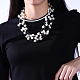 Zink-Legierung Kunststoff Perle Perlen Tiered Halsketten NJEW-BB15215-8