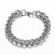 304 Stainless Steel Curb Chain Bracelets BJEW-G511-08-2