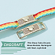 Chgcraft1pair真鍮製キュービックジルコニアシューズバックル  ハートの長方形  ライトゴールド  10x31.5x5mm  内径：7x5.5mm FIND-CA0004-48-4