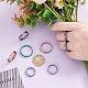 UNICRAFTALE 16pcs 8 Size Rainbow Blank Core Ring Size 5-14 Stainless Steel Grooved Ring with Velvet Pouches Round Empty Ring for Inlay Ring Jewelry Band Making and Gift RJEW-UN0002-38M-2