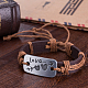 Bracelets de cordon en cuir à la mode unisexe BJEW-BB15581-A-6