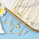 1 шт. латунные подвески в виде буквицы NJEW-YW0001-24U-4