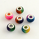 Spray Painted Glass European Beads GPDL-Q016-03-1
