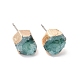 Boucles d'oreilles à quartz druzy teinté naturel EJEW-P165-B01-2