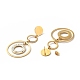 Boucles d'oreilles pendantes avec anneau en cristal et strass avec 316 épingles en acier inoxydable EJEW-F285-02G-2