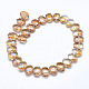 Electroplate Glass Beads Strands EGLA-F137-FR04-2