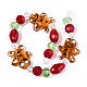 Рождественские бусины ручной работы лэмпворк нити LAMP-N028-09-2
