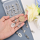 CHGCRAFT 16Pcs 8Styles Alloy Crystal Rhinestone European Dangle Charms Large Hole Dangle Charms Snowflake Round Pendants for European Bracelets Christmas Birthday Gifts FIND-CA0007-73-3