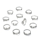 12Pcs 12 Constellation 304 Stainless Steel Open Cuff Rings Set for Women RJEW-TZ0001-02-4