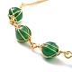 Natural Green Agate Wrapped Bracelets BJEW-A122-10H-2