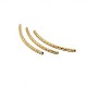 Brass Curved Tube Beads KK-O031-09-1